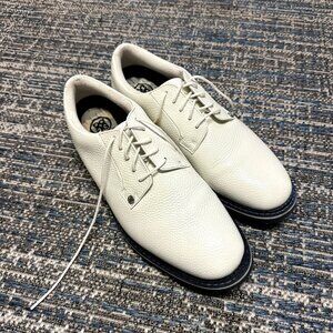G4/ Gfore Mens Size 13 Gallivanter White/Snow Pebble Leather Spiked Golf Shoes